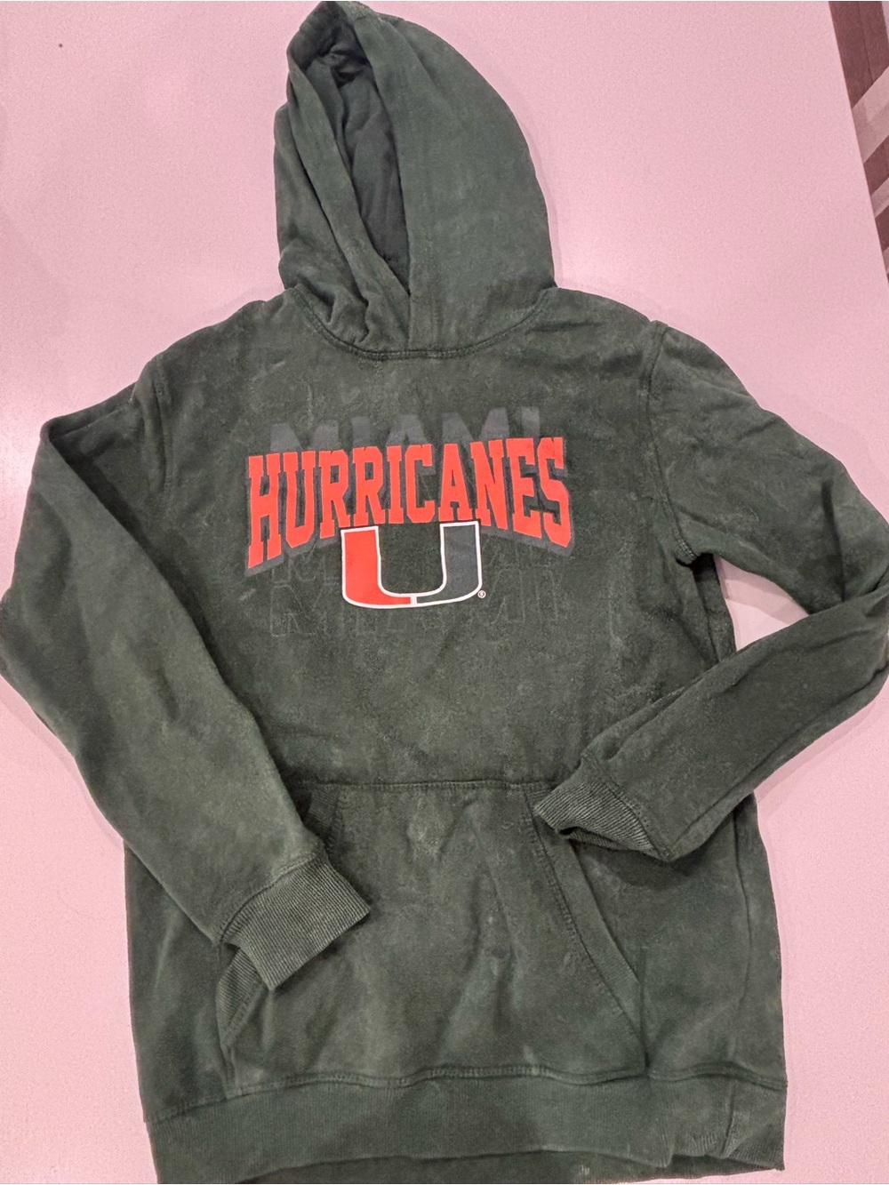 Lisa XL Hurricanes Graphic Hoodie in Dark Green